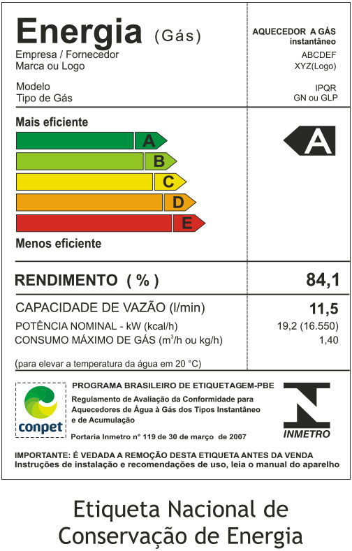 selo conservacao energia